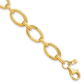 Leslie's 14K Polished Link Bracelet