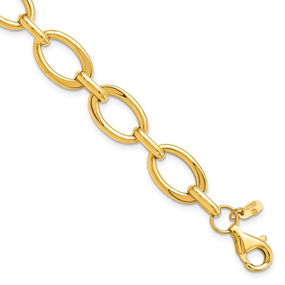 Leslie's 14K Polished Link Bracelet