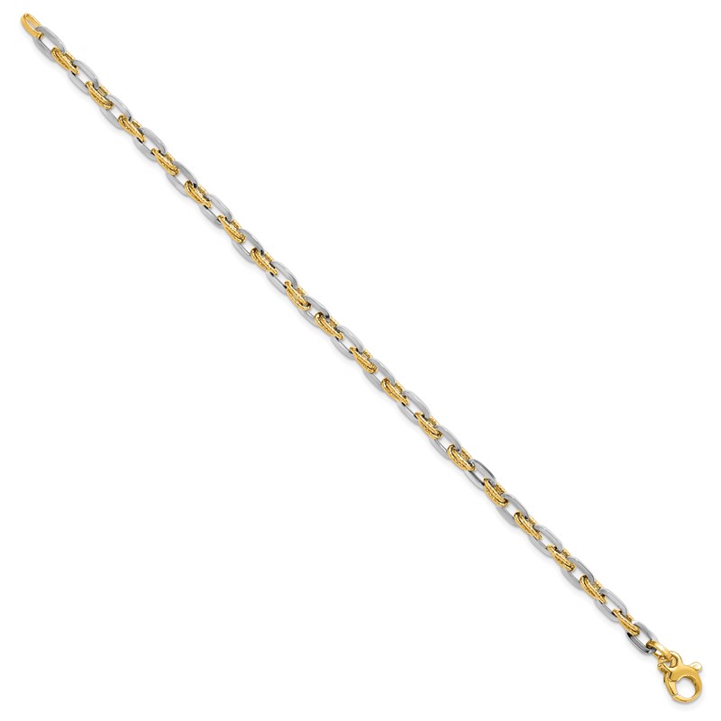 14K Two-tone Polished D/C Bracelet