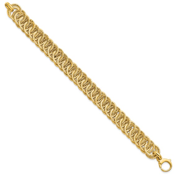 Leslie's 14K Polished D/C Reversible Bracelet