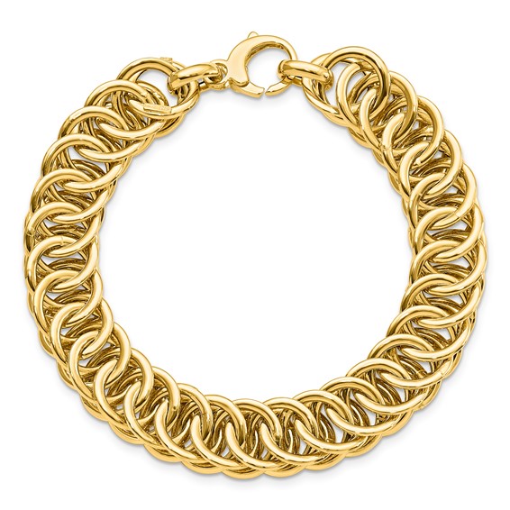 Leslie's 14K Polished D/C Reversible Bracelet