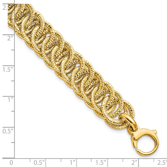 Leslie's 14K Polished D/C Reversible Bracelet