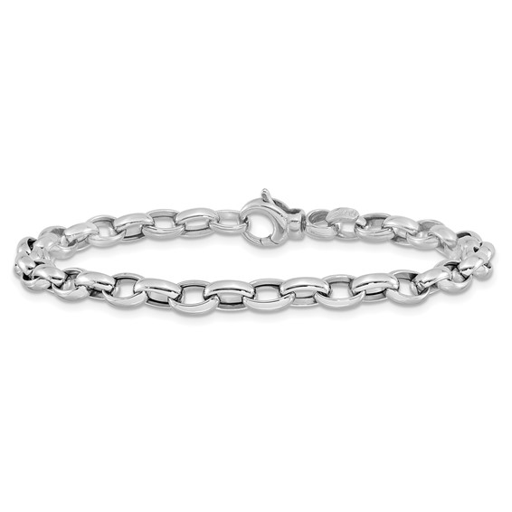 Leslie's 14K White Gold Polished Fancy Link Bracelet