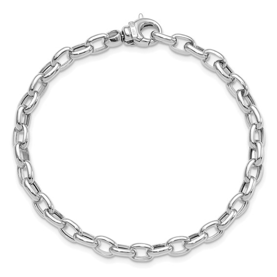 Leslie's 14K White Gold Polished Fancy Link Bracelet