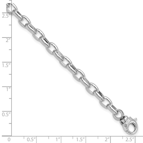 Leslie's 14K White Gold Polished Fancy Link Bracelet