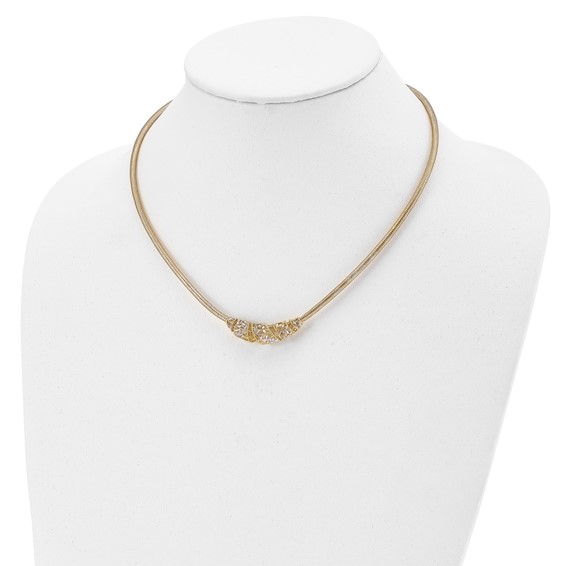 Leslie's 14K & White Rhodium Mesh D/C Necklace
