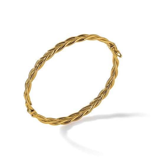 Leslie's 14K Polished Weaved Hinged Bangle
