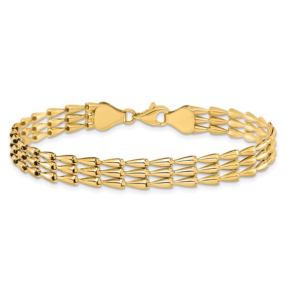 Leslie's 14k Polished Fancy Link Bracelet