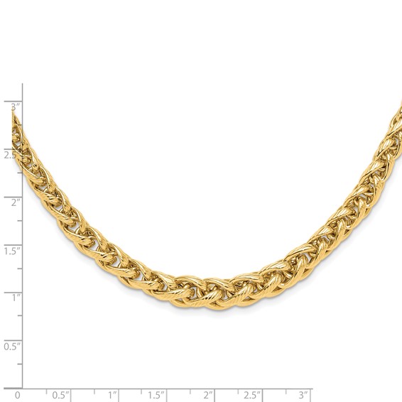 Polished and Textured Fancy Link Bracelet