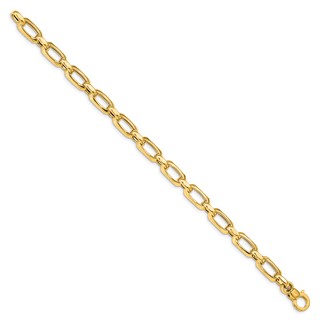 Leslie's 14k Polished and Textured Bracelet