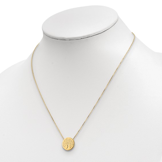 Leslie's 14k Polished Tree of Life Necklace