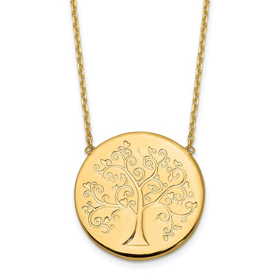 Leslie's 14k Polished Tree of Life Necklace