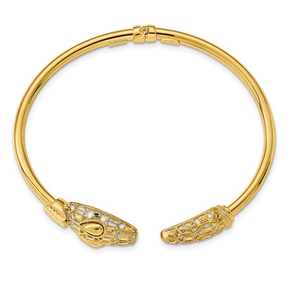Leslie's 14k Polished Snake Hinged Bangle
