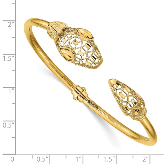 Leslie's 14k Polished Snake Hinged Bangle