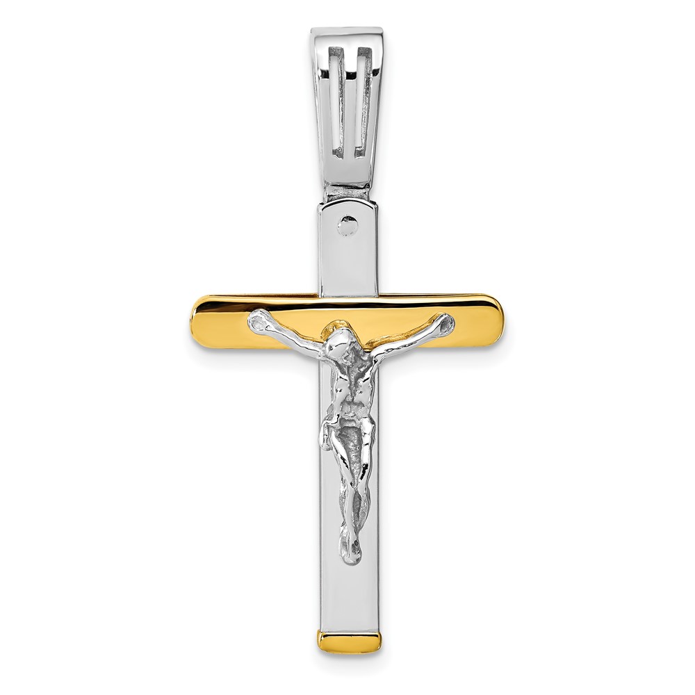 Leslie's 14k Two-tone Polished Crucifix PendantLF1360
