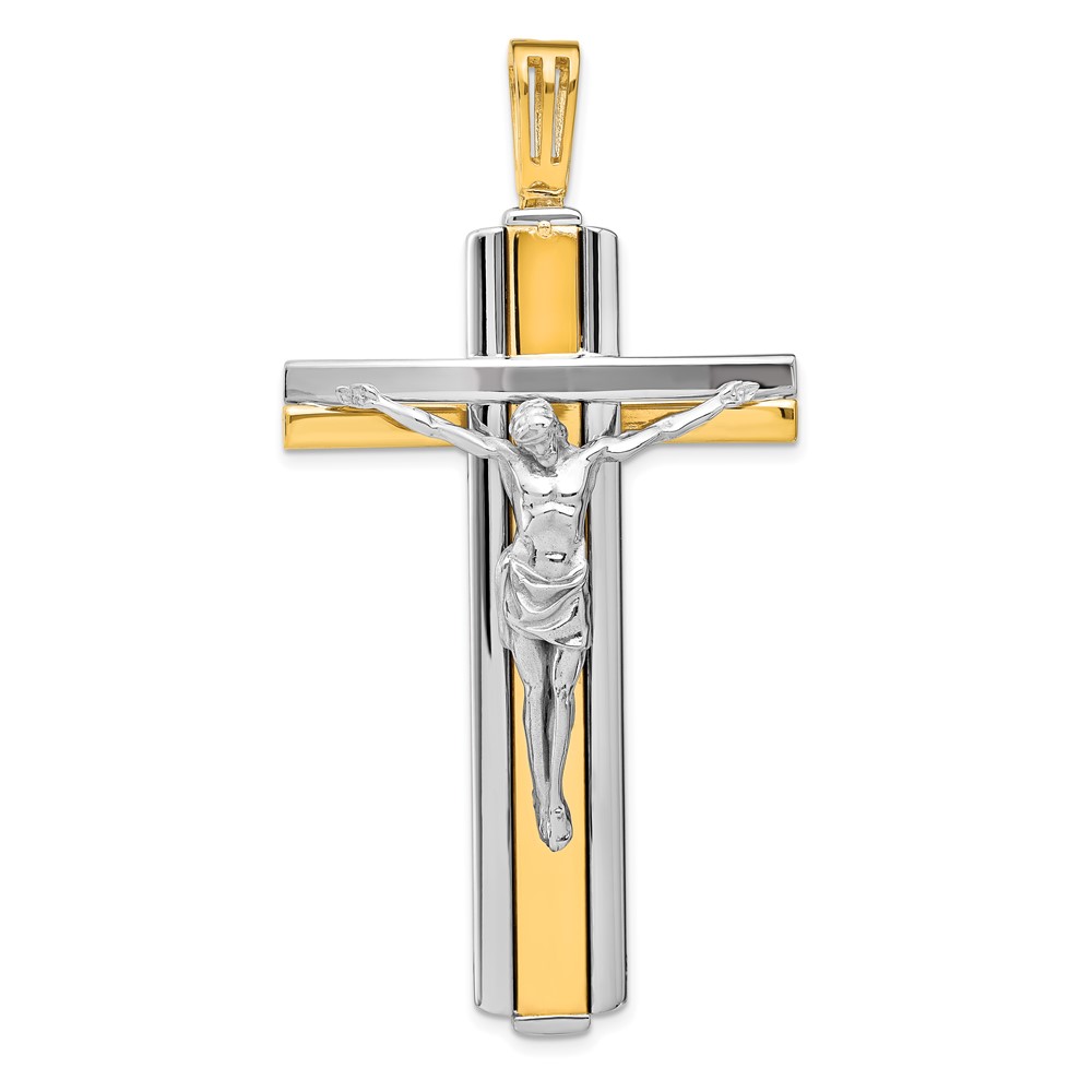Leslie's 14k Two-tone Polished Crucifix PendantLF1362