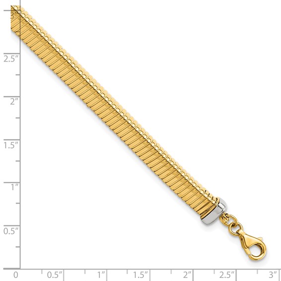 Leslie's 14k Two-tone Polished Triangle Bracelet