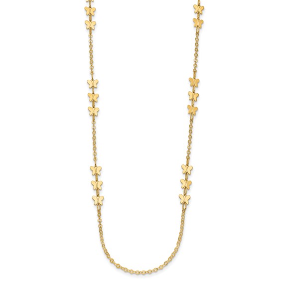 Leslie's 14k Polished Butterfly Necklace