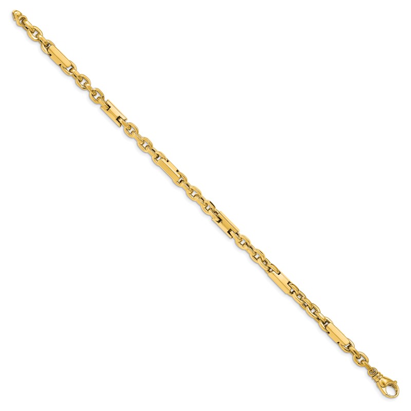 14k Men's Polished Fancy Link Bracelet