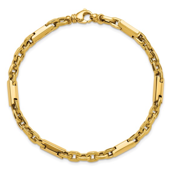 Leslie's 14k Men's Polished Fancy Link Bracelet
