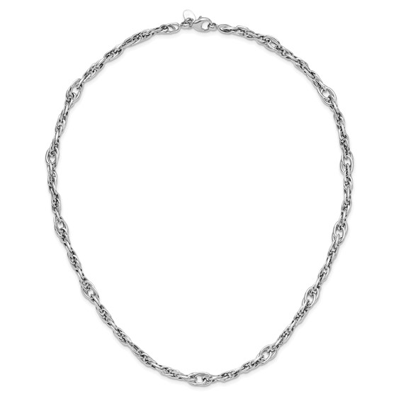 Leslie's 14k White Gold Polished Link Necklace