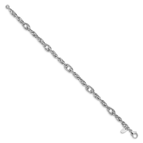Leslie's 14k White Gold Polished Link Bracelet