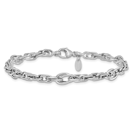 Leslie's 14k White Gold Polished Link Bracelet