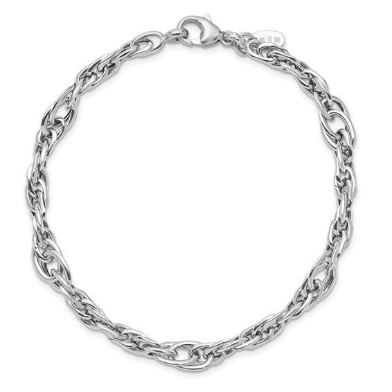 Leslie's 14k White Gold Polished Link Bracelet