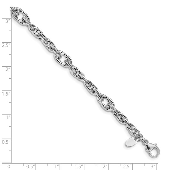 Leslie's 14k White Gold Polished Link Bracelet
