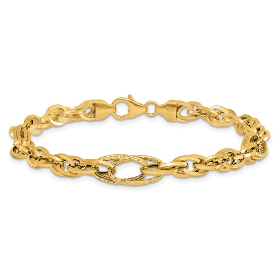 Leslie's 14k D/C Fancy Link Bracelet