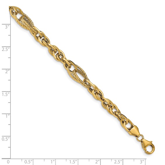 Leslie's 14k D/C Fancy Link Bracelet