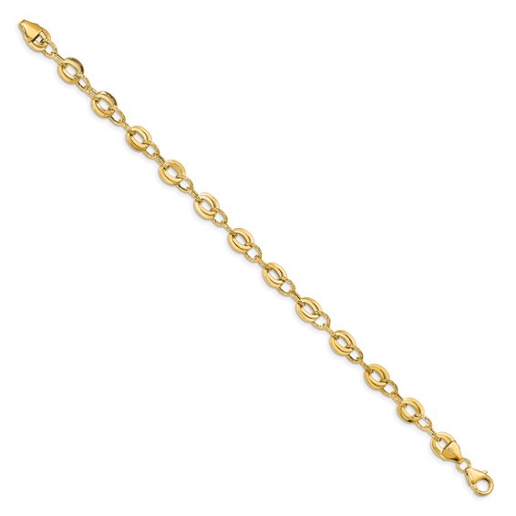 Leslie's 14k D/C Fancy Link Bracelet