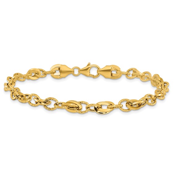 Leslie's 14k D/C Fancy Link Bracelet