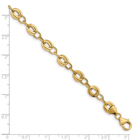 Leslie's 14k D/C Fancy Link Bracelet