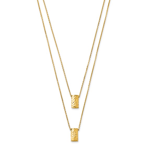 Leslie's 14K Two Layer D/C Necklace