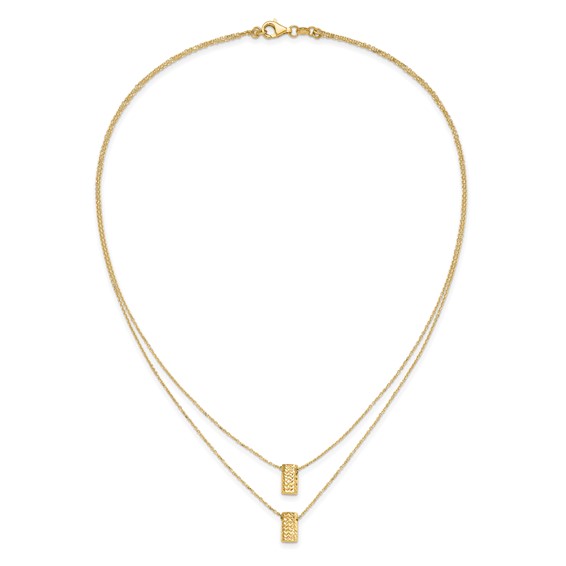 Leslie's 14K Two Layer D/C Necklace