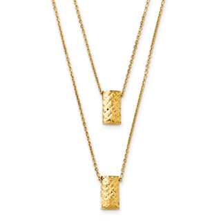 Leslie's 14K Two Layer D/C Necklace