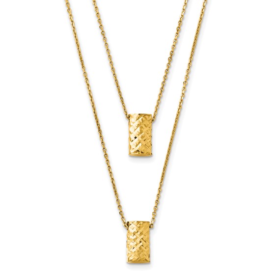 Leslie's 14K Two Layer D/C Necklace