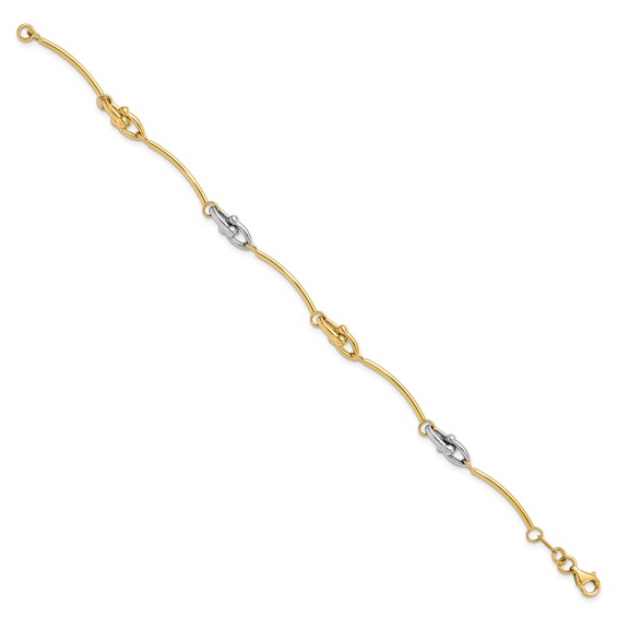 Leslie's 14K Two-tone Polished Bracelet
