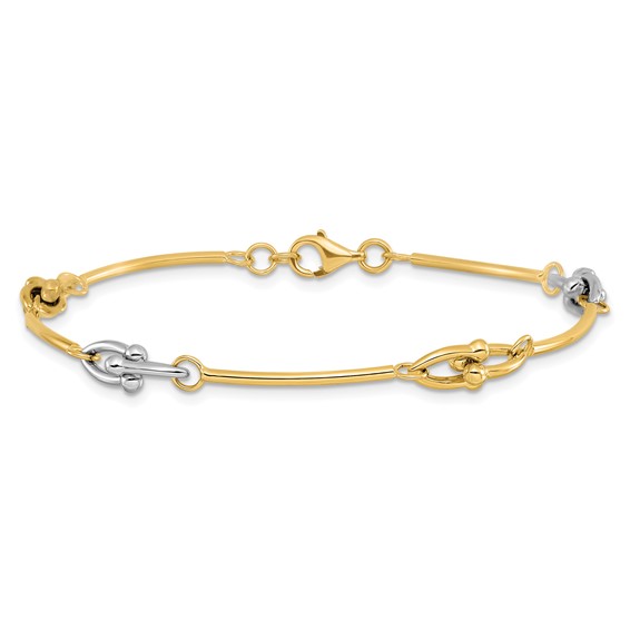 Leslie's 14K Two-tone Polished Bracelet