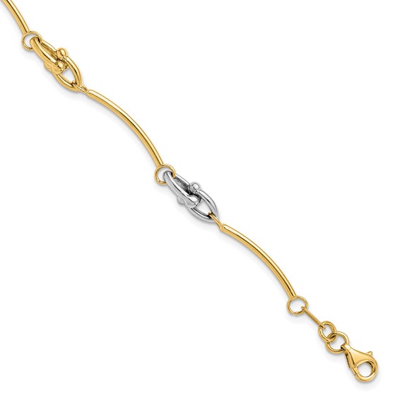 Leslie's 14K Two-tone Polished Bracelet