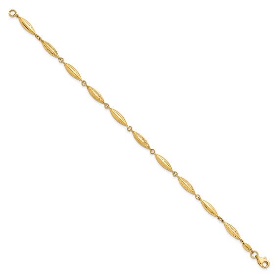 Leslie's 14k Polished D/C Fancy Link Bracelet