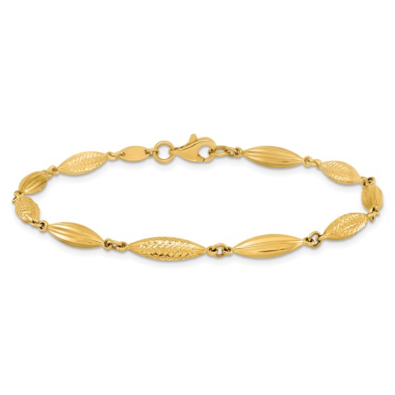 Leslie's 14k Polished D/C Fancy Link Bracelet