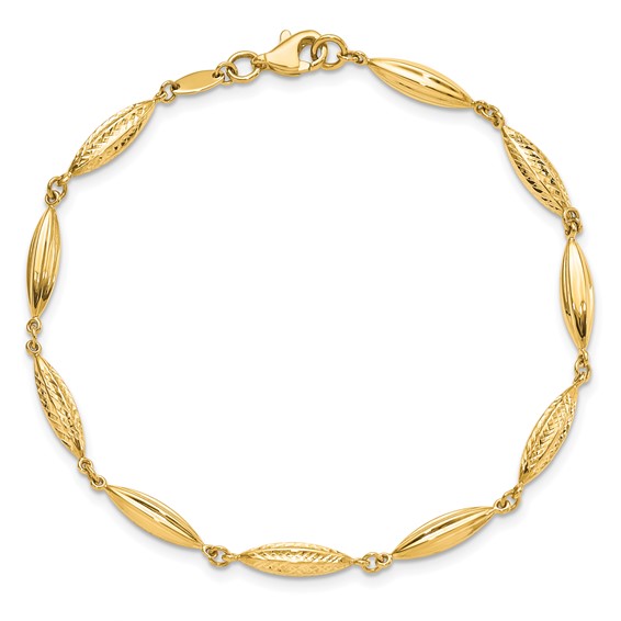 Leslie's 14k Polished D/C Fancy Link Bracelet