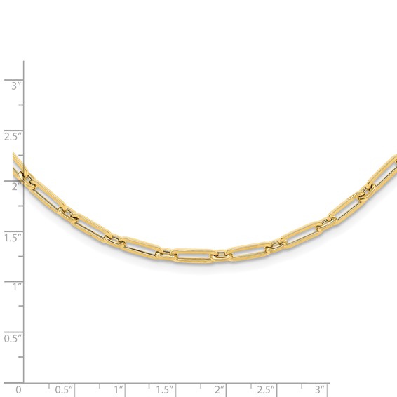Leslie's 14K Polished Flat Oval Link Necklace