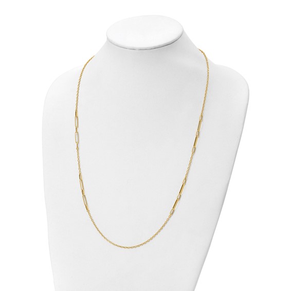 Leslie's 14k Polished Textured Necklace