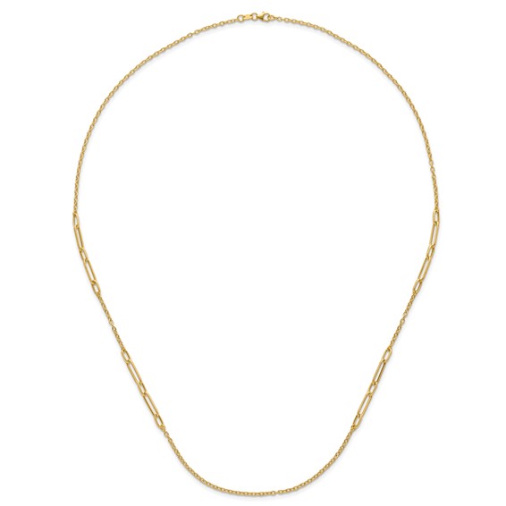 Leslie's 14k Polished Textured Necklace