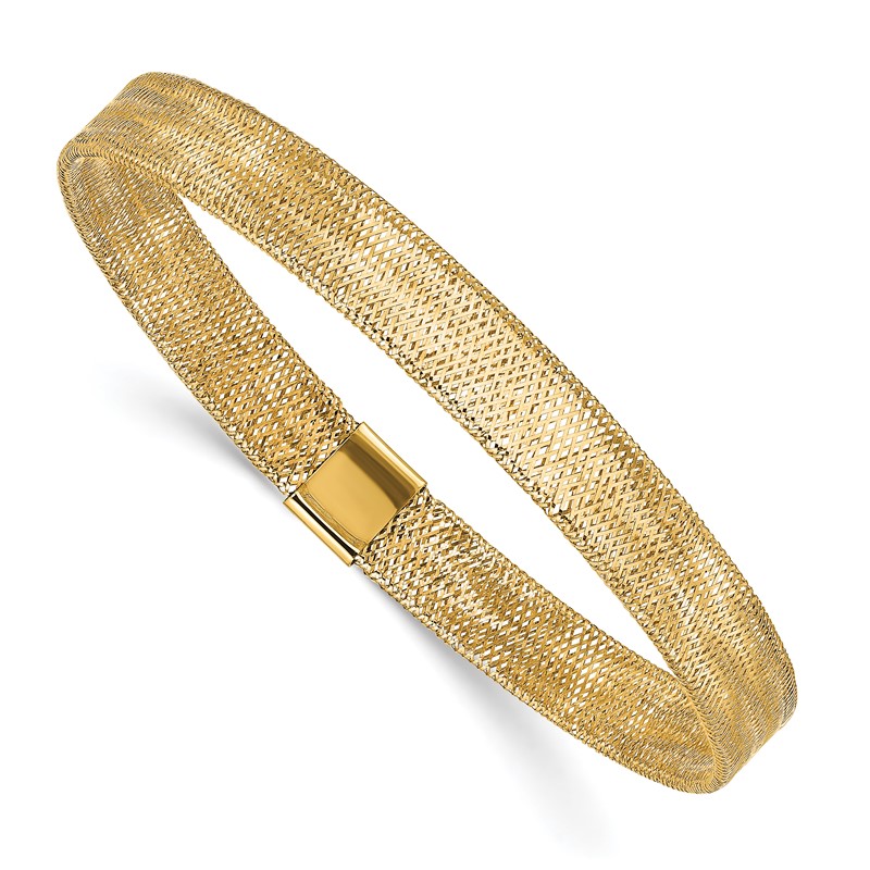 14K Polished Stretch Bangle