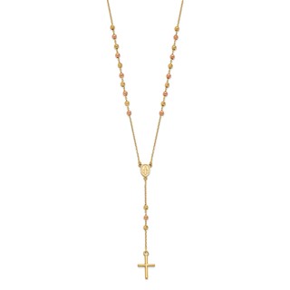 Leslie's 14K Yellow and Rose Gold Cross Y-Drop w/1.25 ext. Necklace