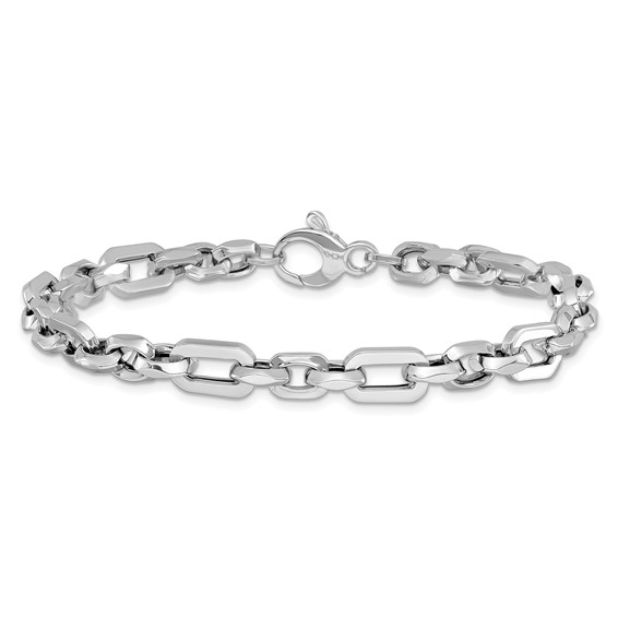 Leslie's 14K White Gold Polished Link Bracelet